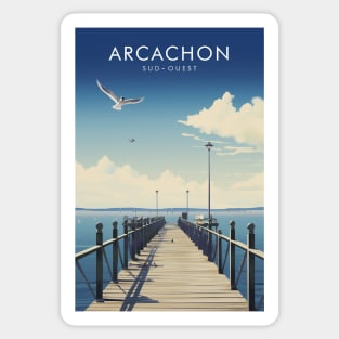 Arcachon - poster - Affiche Sticker